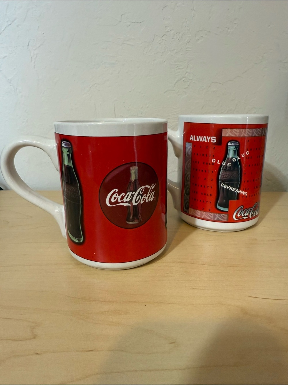 DUO Vintage 1997 Coca-Cola Classic Always Refreshing Ceramic Coffee Mug